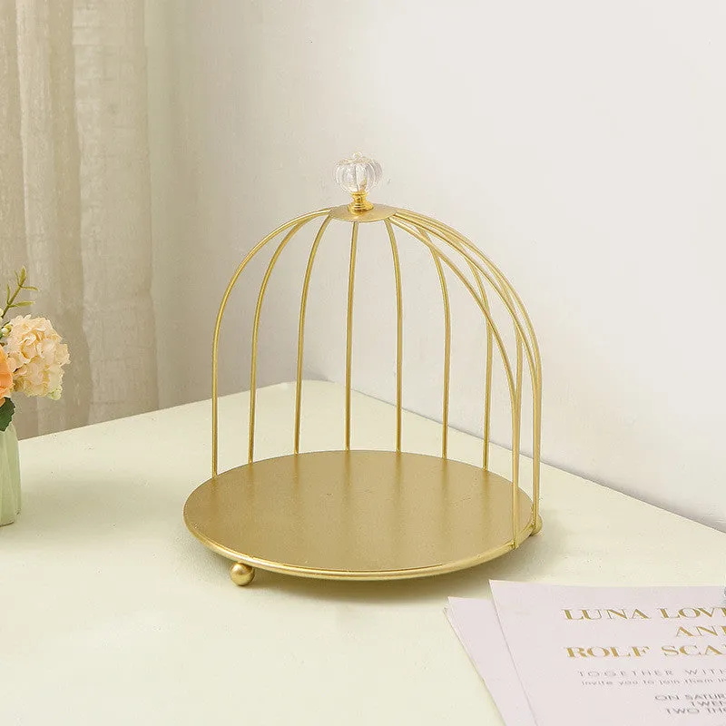 Cosmetic rack iron art storage bird cage Nordic finishing